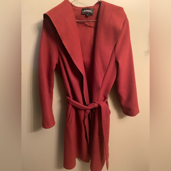 Deep Red Wrap Coat - Picture 1 of 1